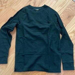 Men’s Wafffle Knit Hunter Green Shirt